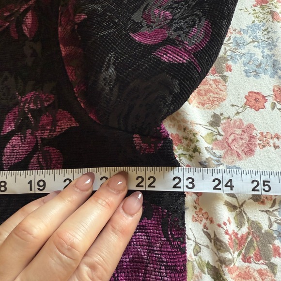 Vintage Womens Romantic Floral Textured Blazer Jacket Size 12 Career Business - Picture 5 of 15